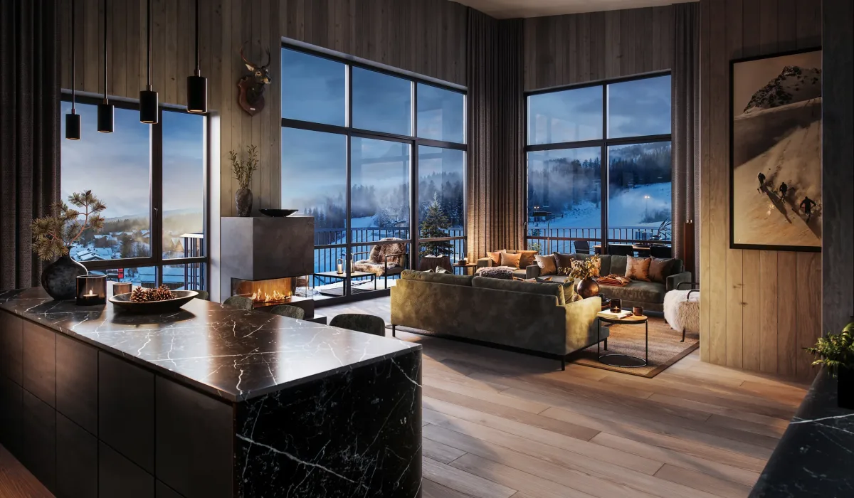 Kjøkken og stue leilighet 903